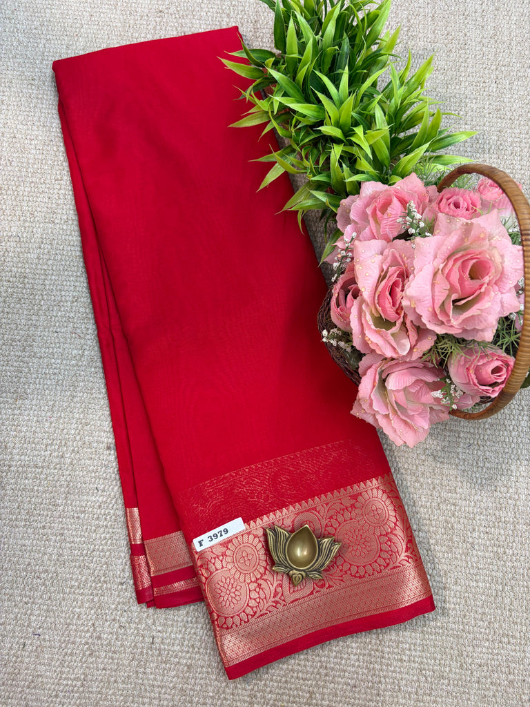 Semi Crepe Sarees #F3979