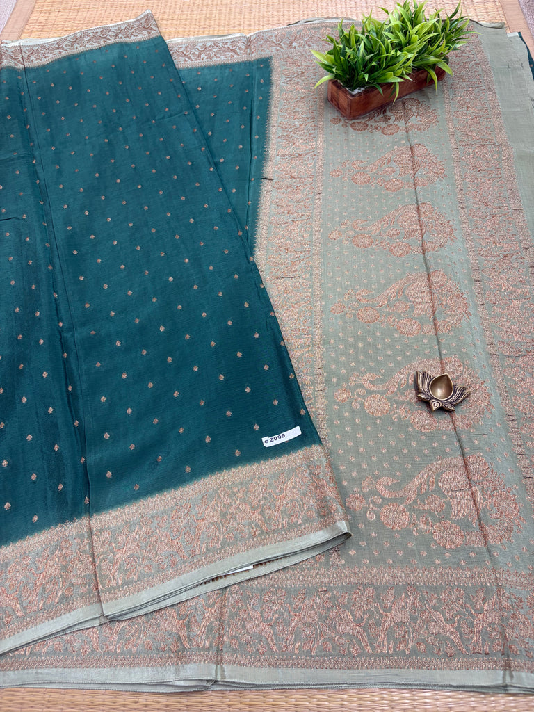 Semi Banarasi Crepe Sarees #G2099