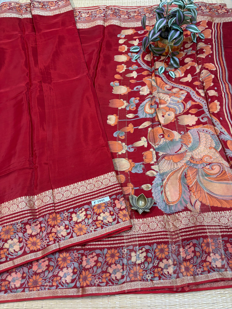 Semi Crepe Sarees #F7047