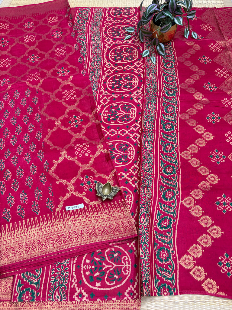 Printed Crepe Saree #F7621