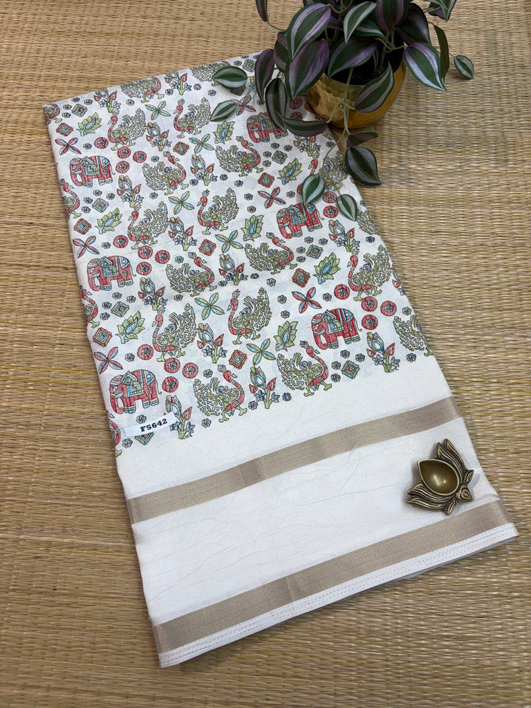 Kashmiri Printed Silk #F5642