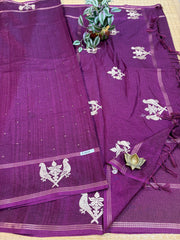 Viscose Tussar Silk Sarees #F8220