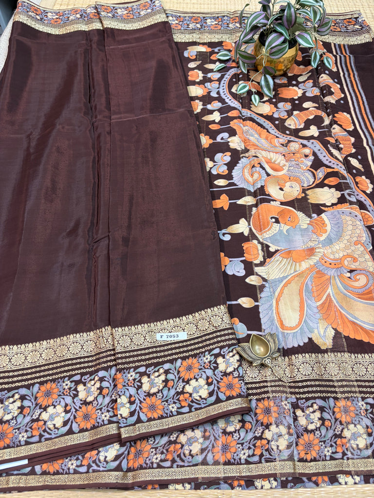 Semi Crepe Sarees #F7053