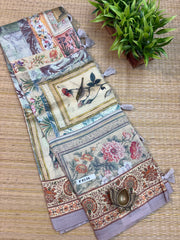 Pure Printed Silk Saree #F8136