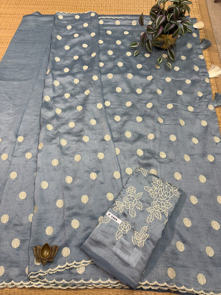 Raw Silk Saree #F7459