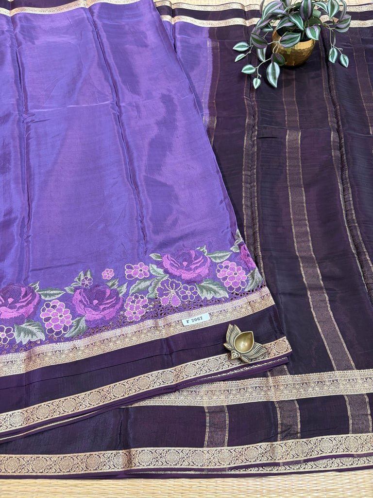Semi Crepe Sarees #F7067