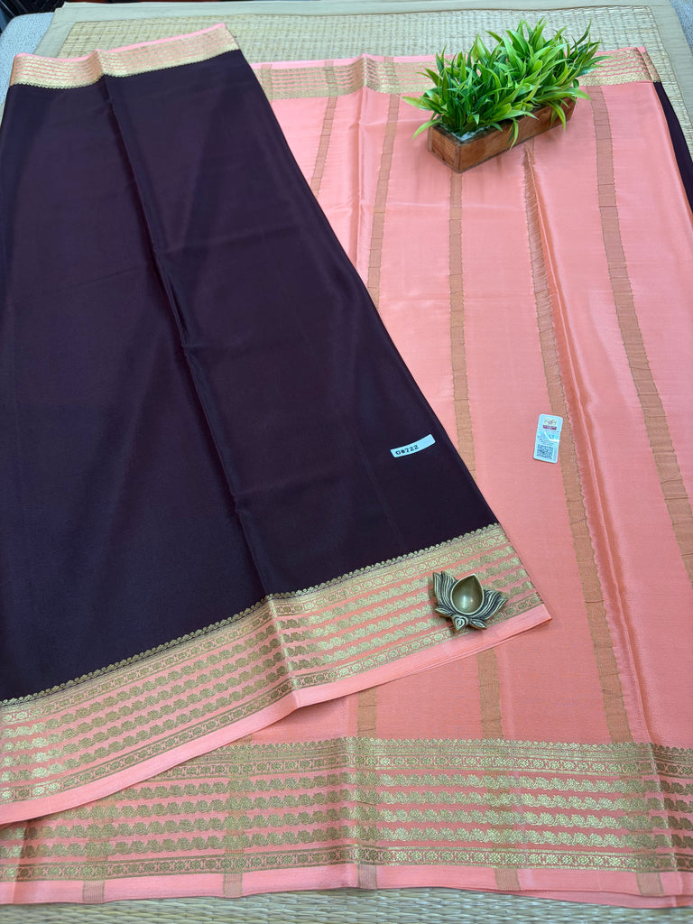 Pure Crepe Silk Saree #G722