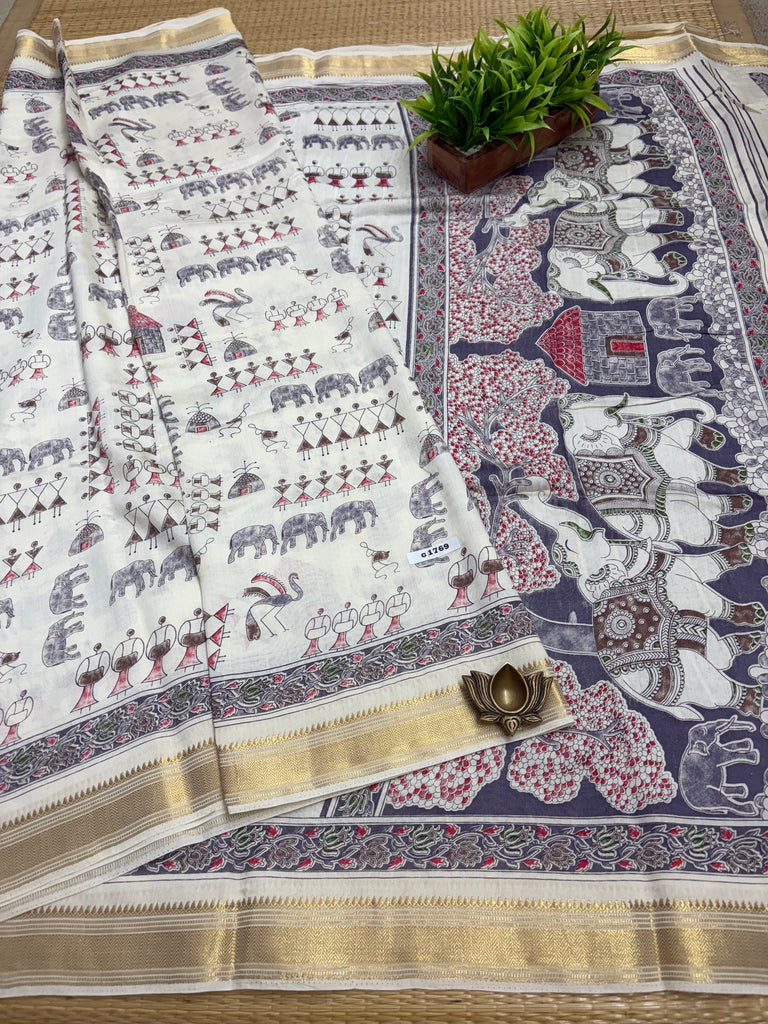 Mul Mul Silk Saree #G1769