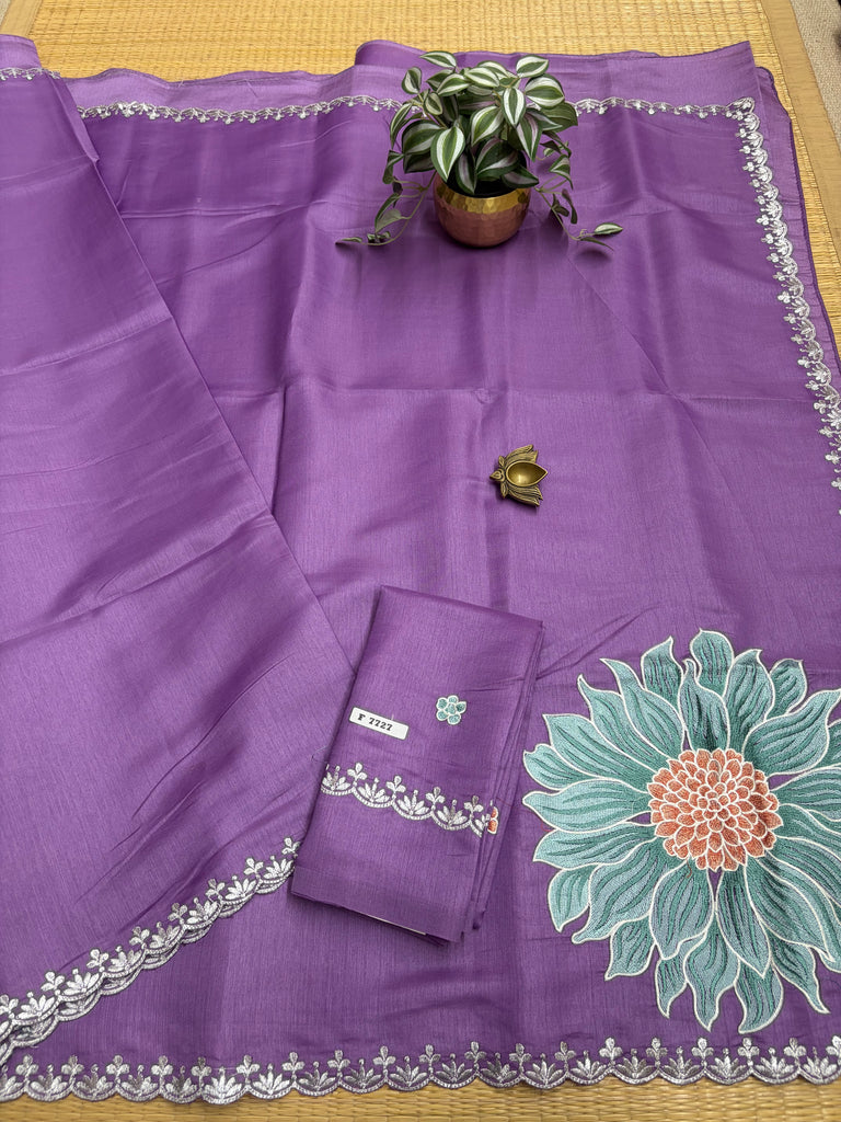Butter crepe sarees #F7727