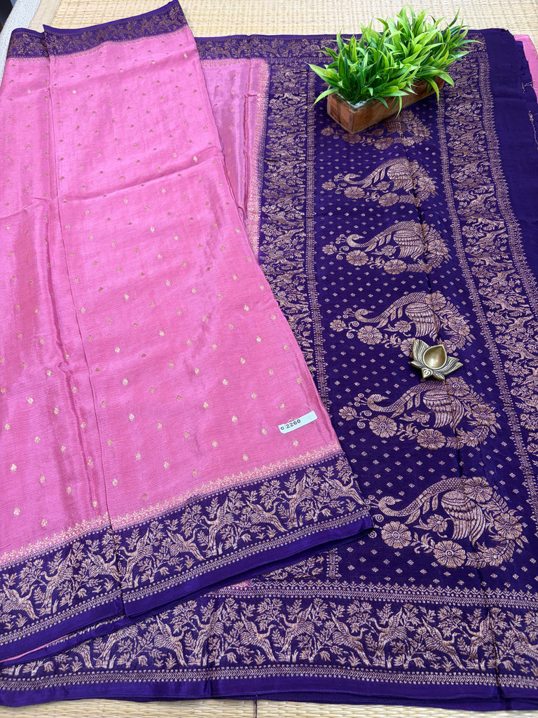 Semi Banarasi Crepe Sarees #G2260