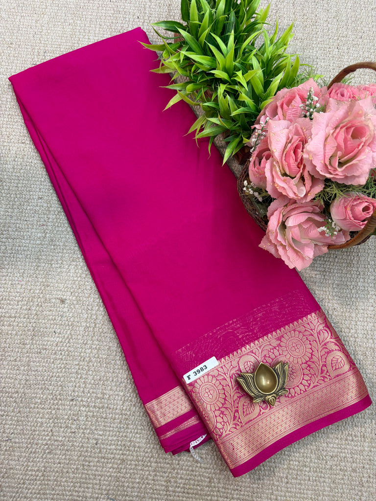 Semi Crepe Sarees #F3983