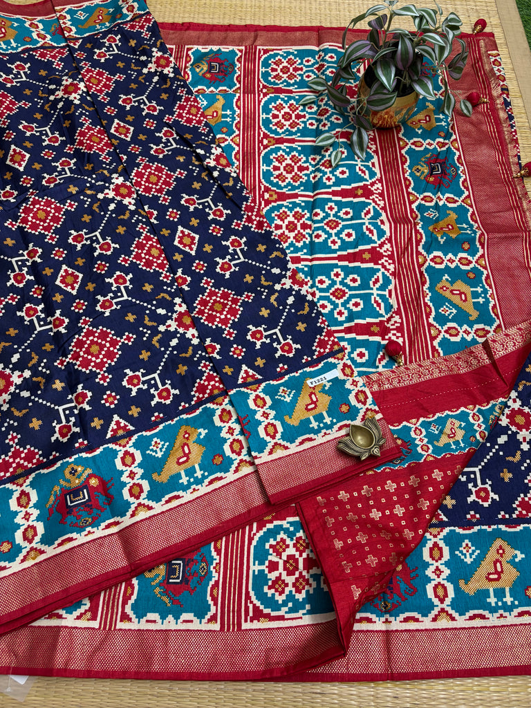 Patola Printed Silk #F1221