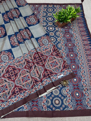 Printed Crepe Saree #F1227