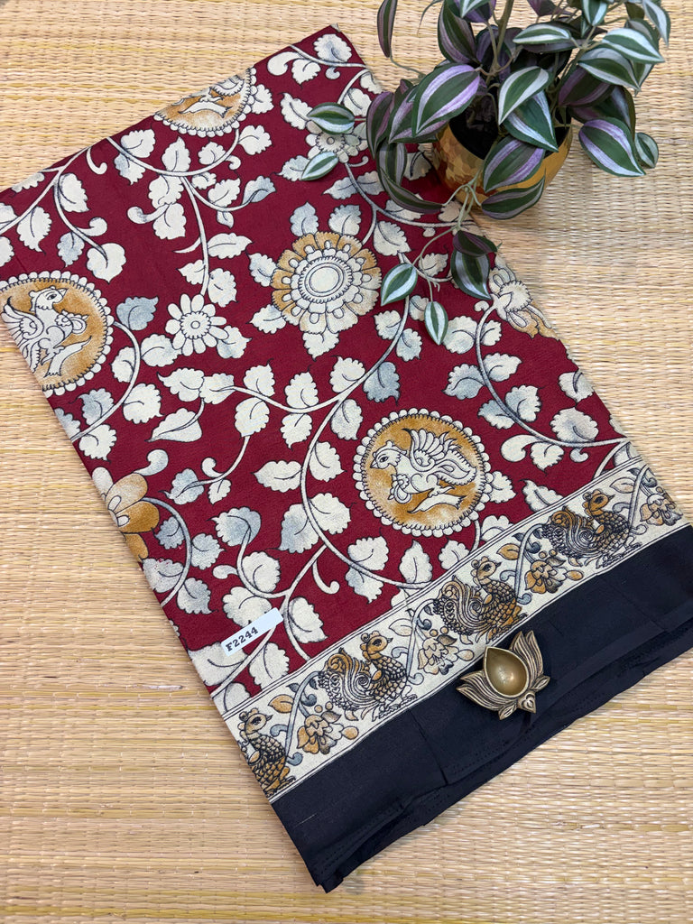 Kashmiri Printed Silk #F2244