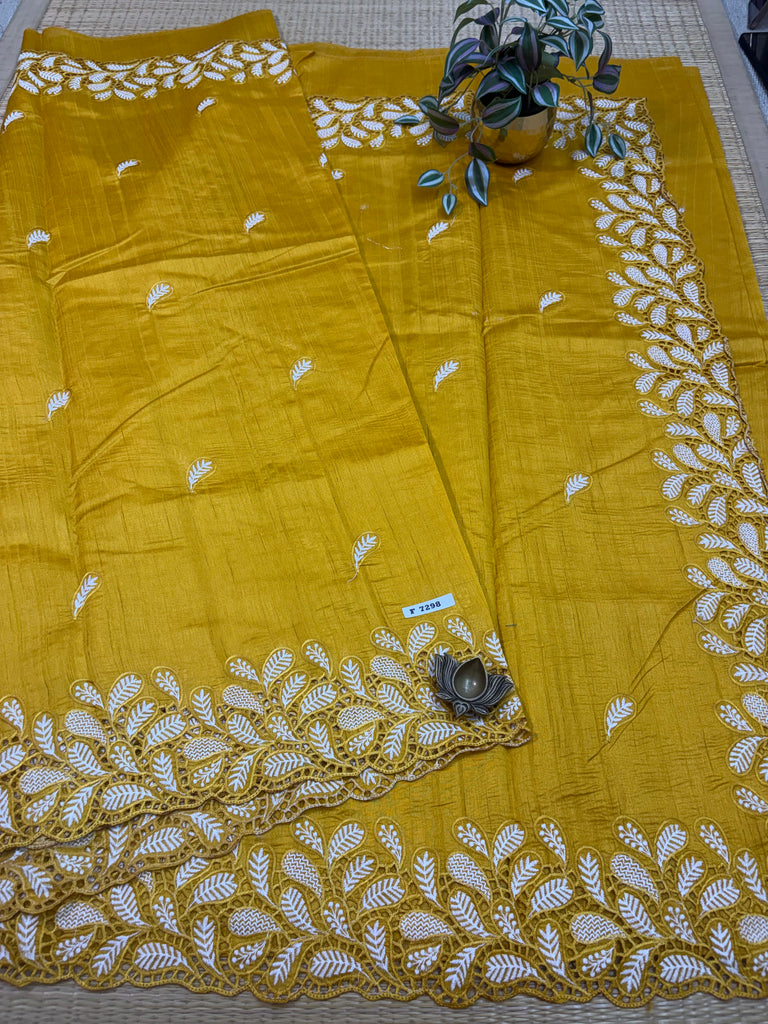 Tussar Silk Sarees #F7298