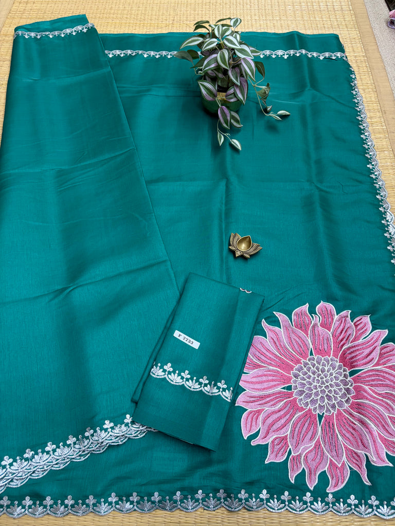 Butter crepe sarees #F7733