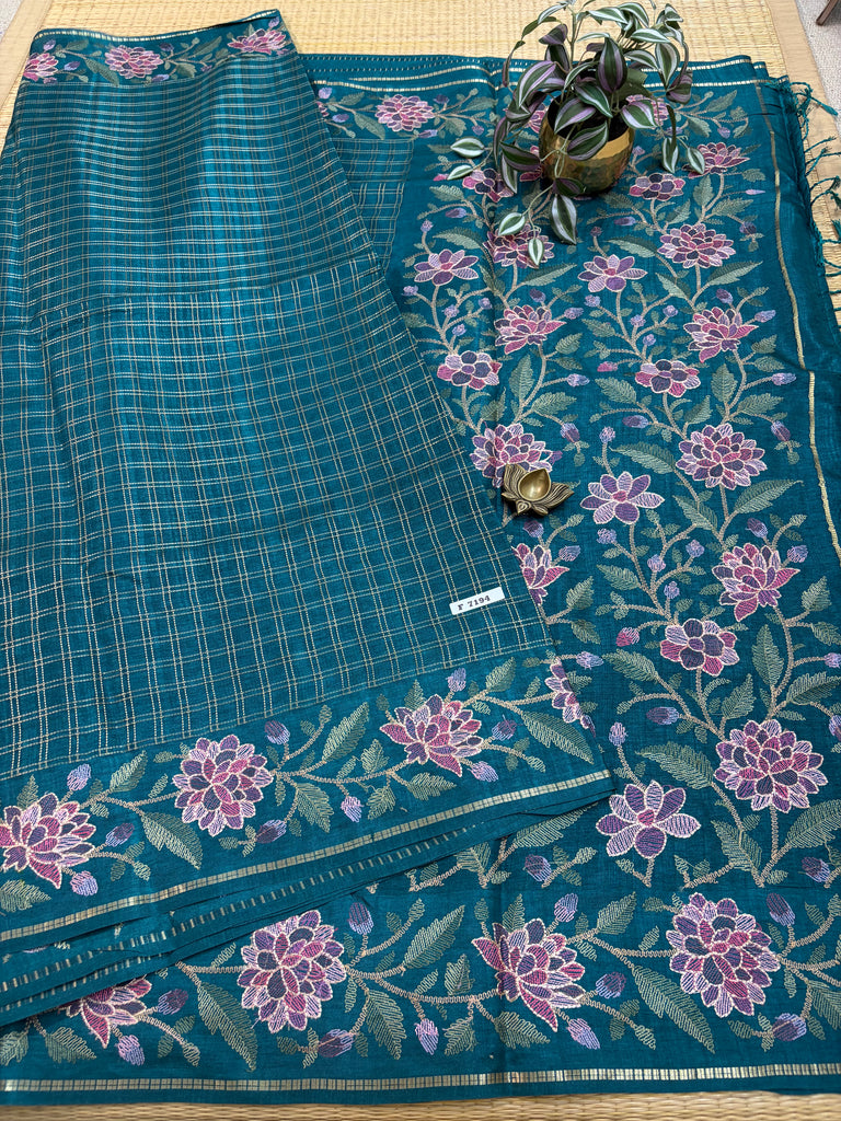Viscose Tussar Silk Sarees #F7194