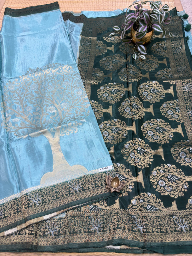 Satin Crepe Saree #F5986