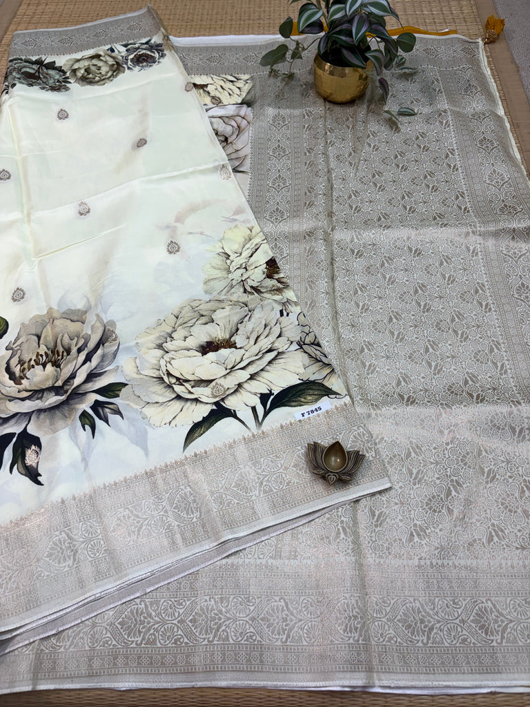 Printed Crepe Saree #F7845