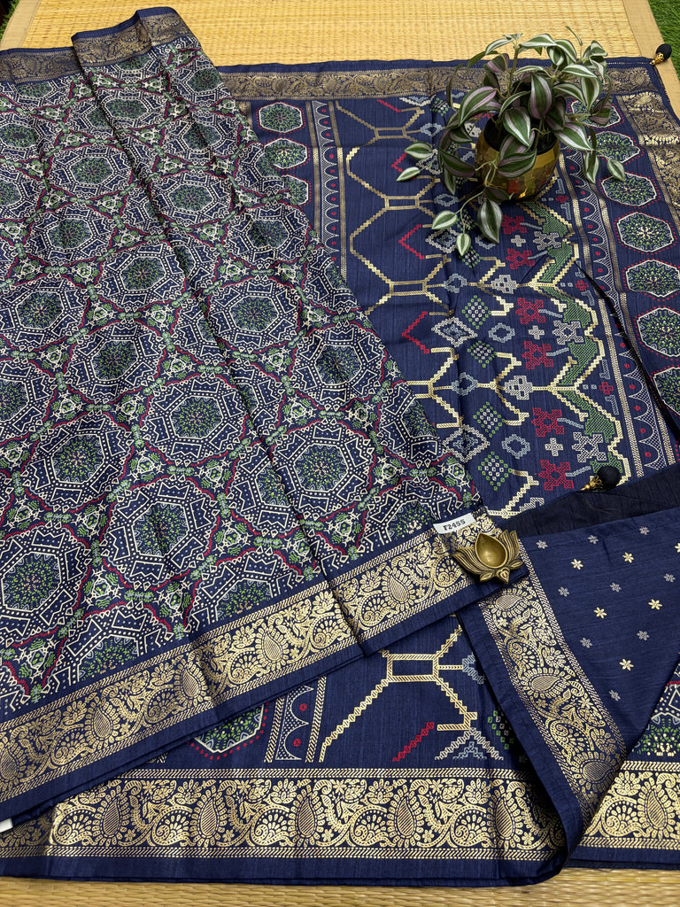 Patola Printed Silk #F2455