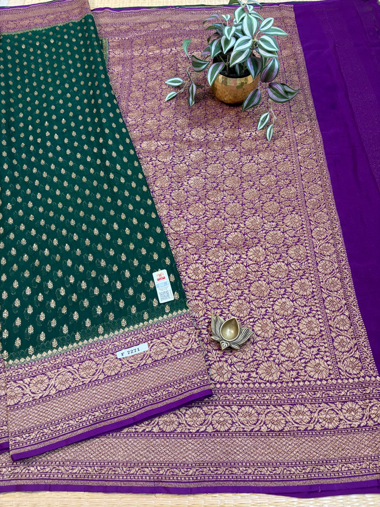 Pure Banaras Georgette Sarees #F7271
