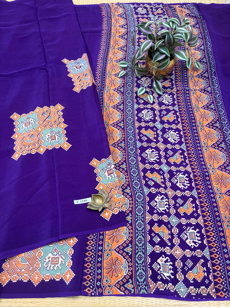 Semi Crepe Sarees #F7286