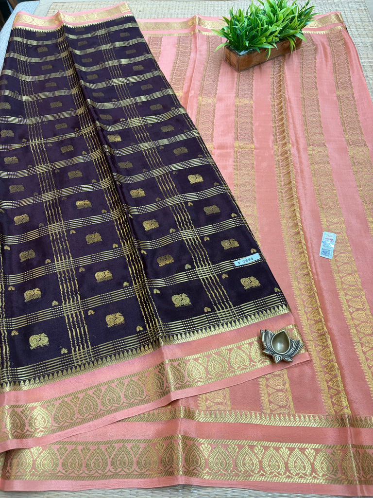 Pure Crepe Silk Saree #G7354