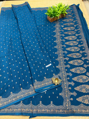 Semi Banarasi Crepe Sarees #F7108