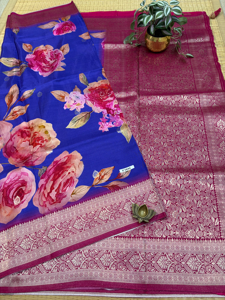 Printed Crepe Saree #F7844