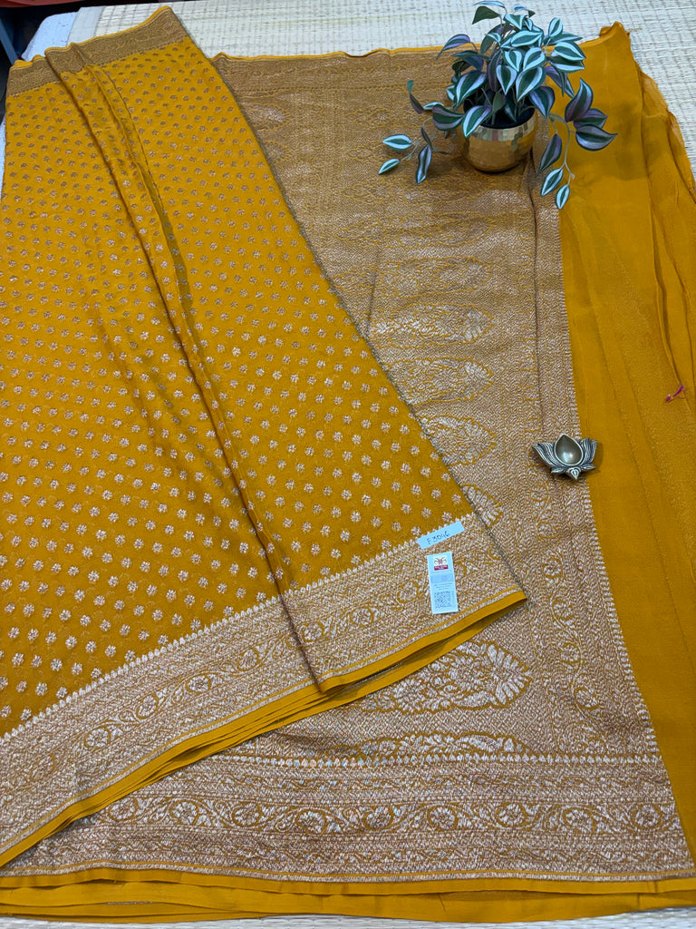 Pure Banaras Georgette Sarees #F3046