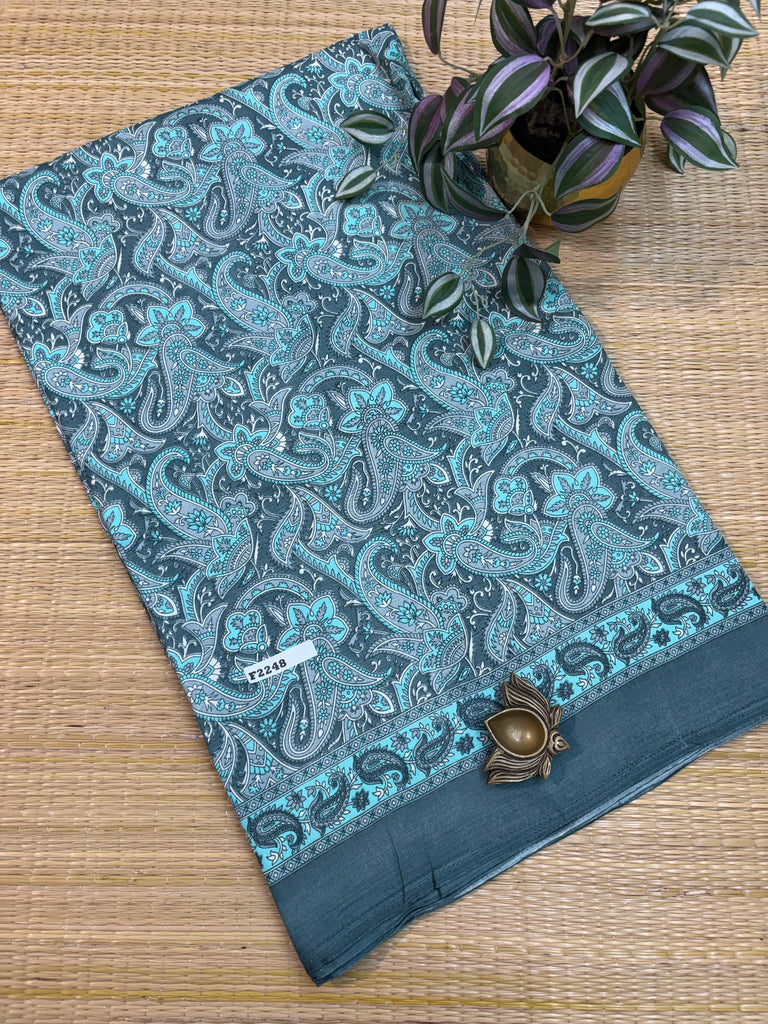 Kashmiri Printed Silk #F2248