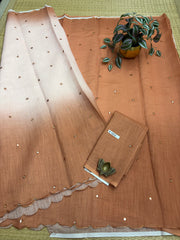 Linen Saree #F7673