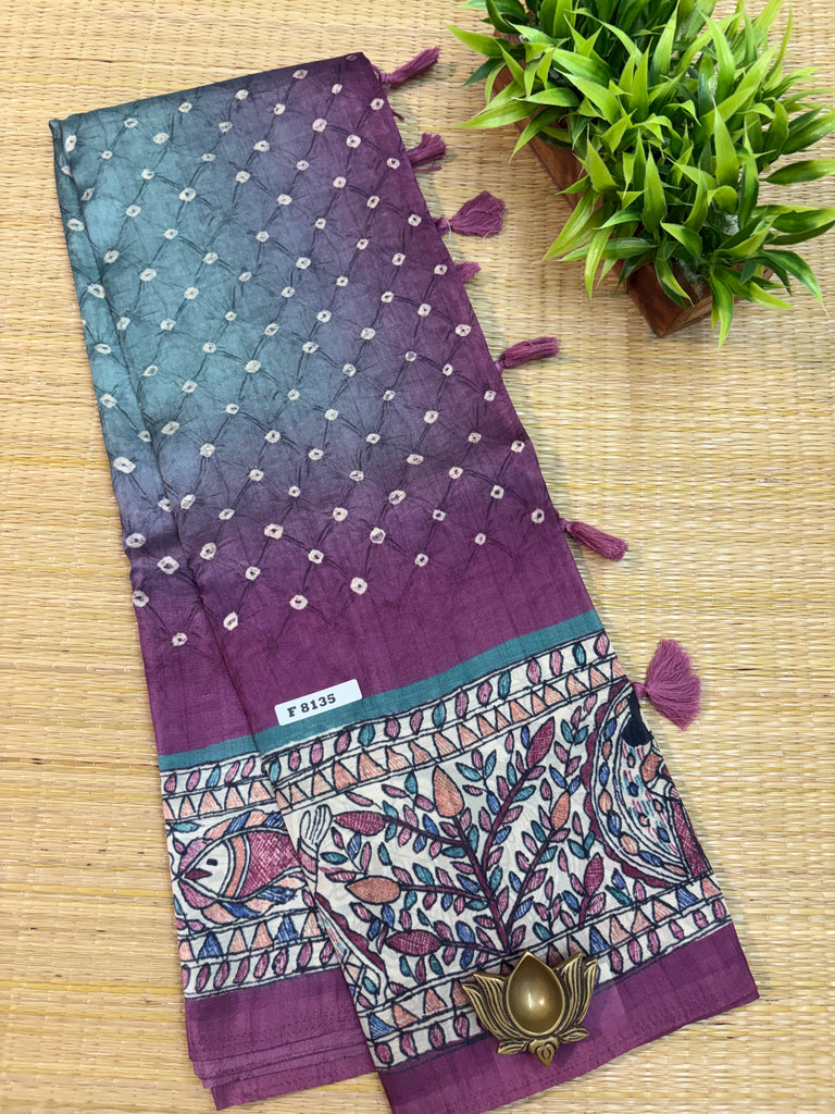 Pure Printed Silk Saree #F8135