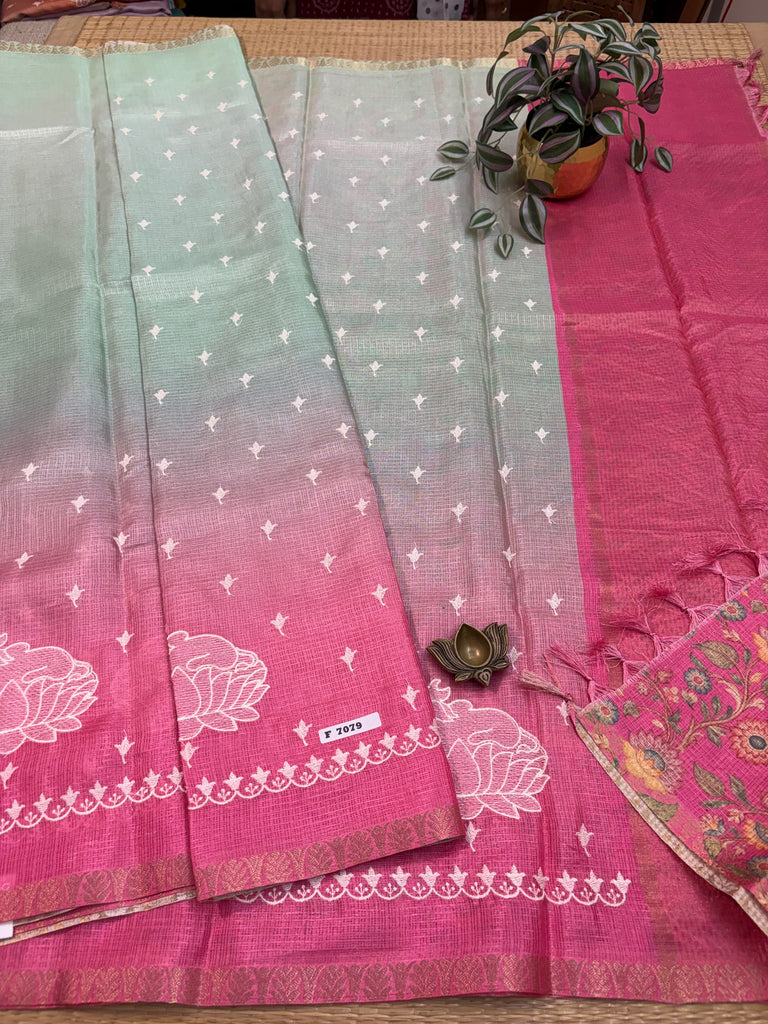 Kota Cotton Silk Saree #F7079
