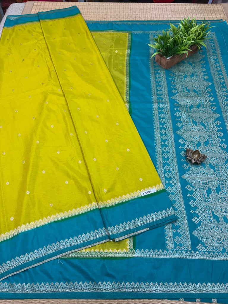 Semi Banarasi Crepe Sarees #F9480