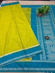 Semi Banarasi Crepe Sarees #F9480