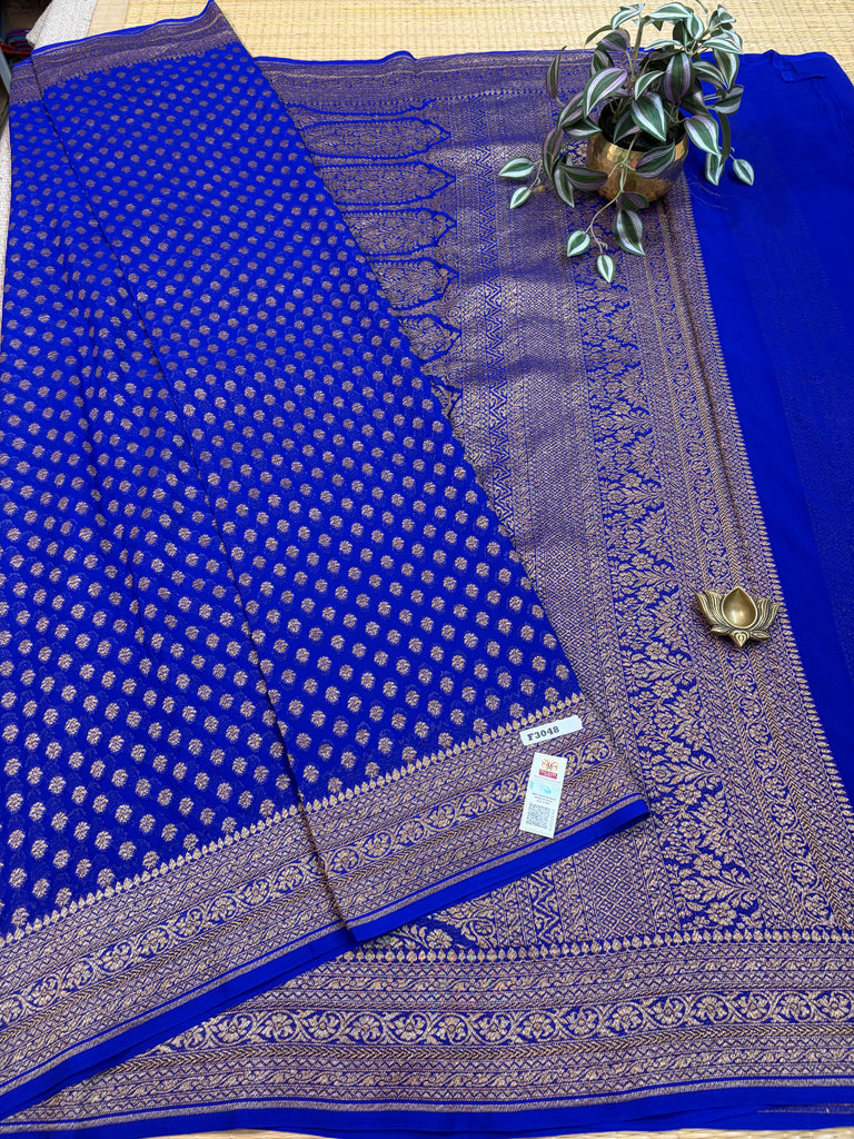 Pure Banaras Georgette Sarees #F3048