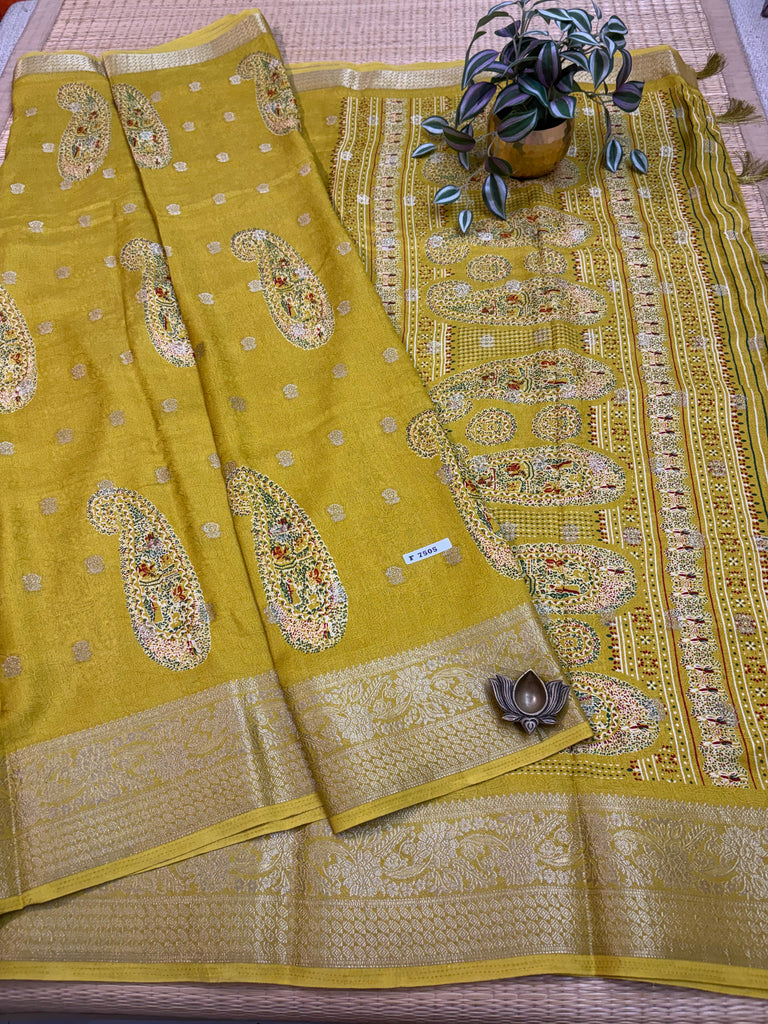 Mass Crepe Sarees #F7505