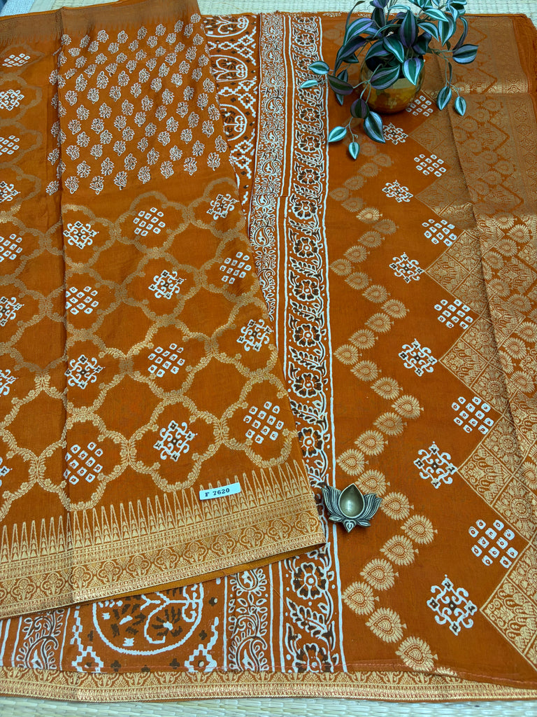 Printed Crepe Saree #F7620