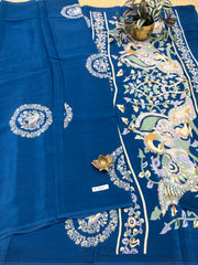Semi Crepe Sarees #F7031
