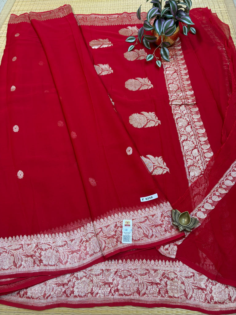 Pure Banaras Georgette Sarees #F6258