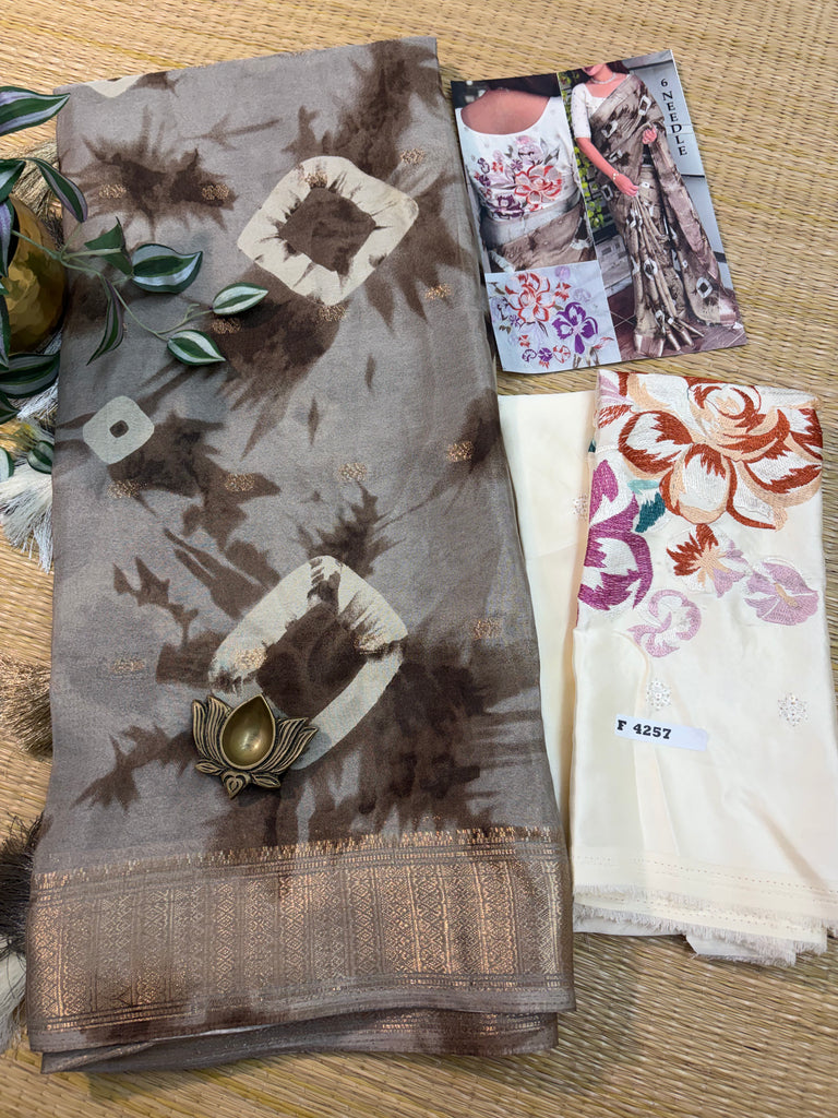 Shimmer Silk Sarees  #F4257