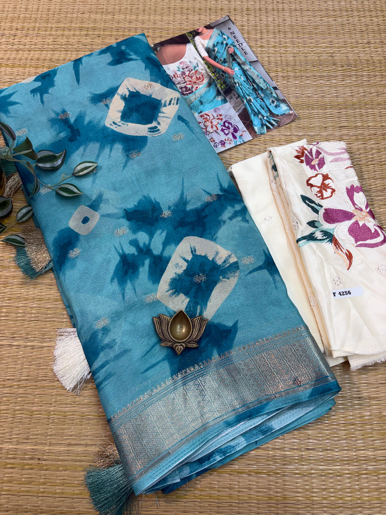 Shimmer Silk Sarees  #F4256