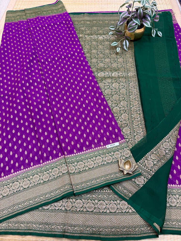 Pure Banaras Georgette Sarees #F4935