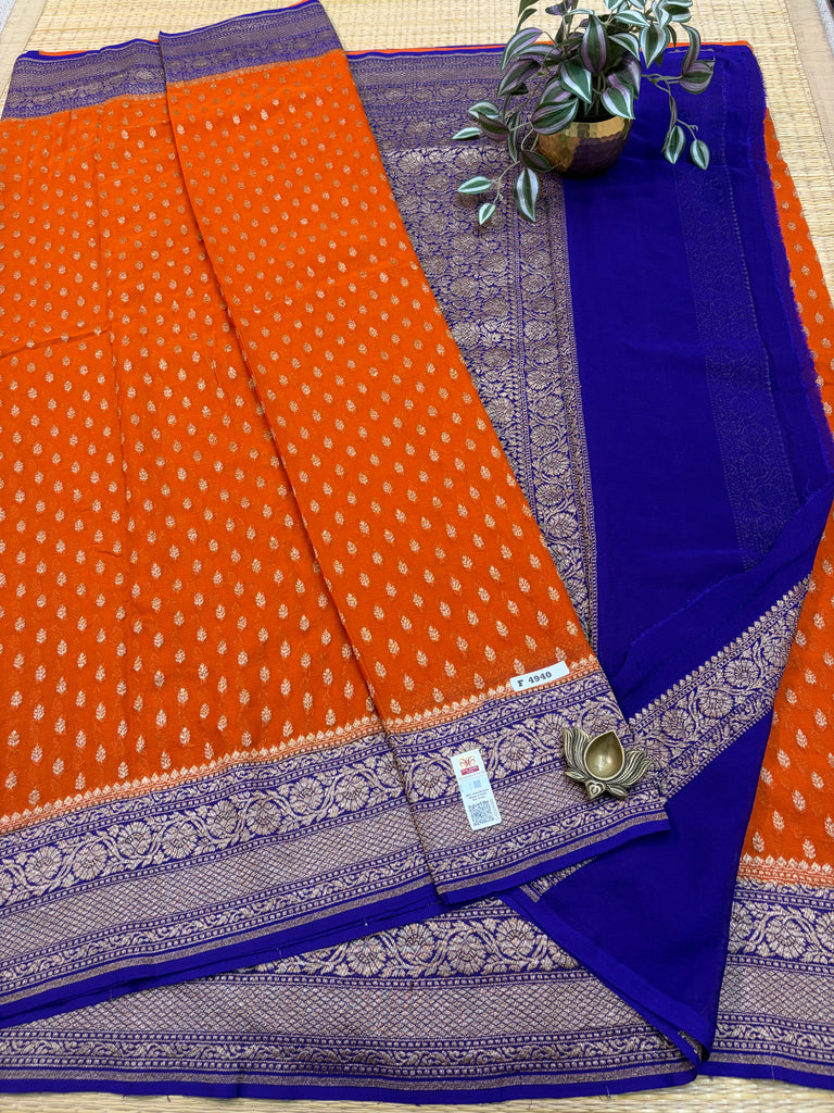 Pure Banaras Georgette Sarees #F4940