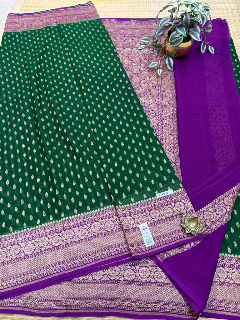 Pure Banaras Georgette Sarees #F4939