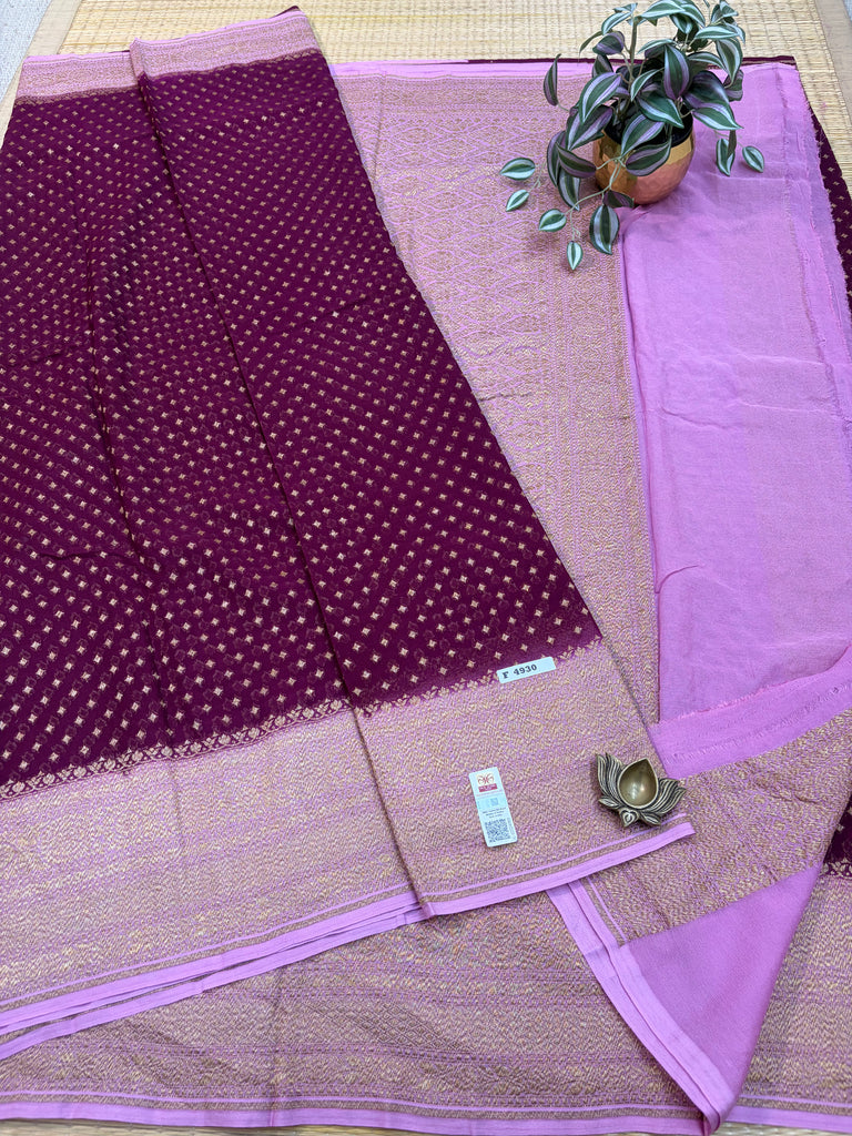 Pure Banaras Georgette Sarees #F4930