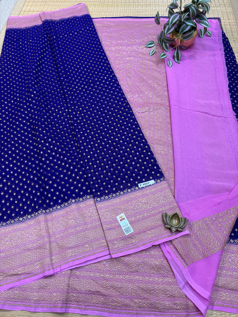 Pure Banaras Georgette Sarees #F4927