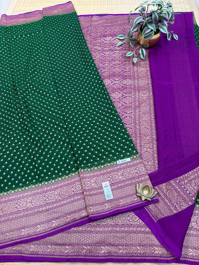 Pure Banaras Georgette Sarees #F4937