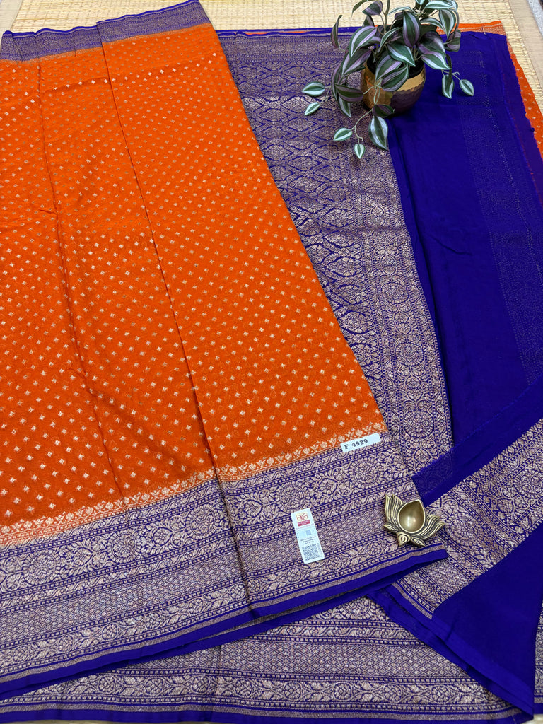 Pure Banaras Georgette Sarees #F4929